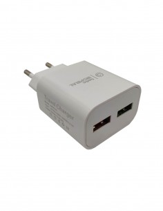 Cargador con carga rápida USB x2 Blanco 2