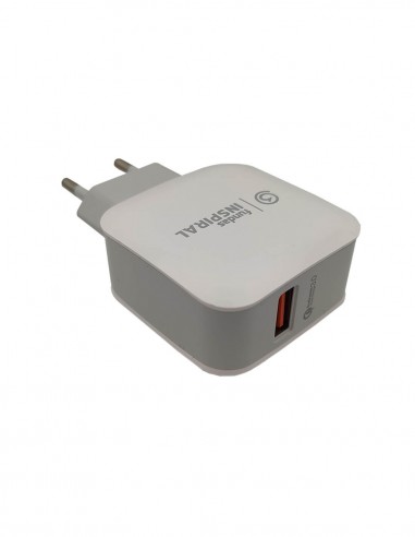 Cargador con carga rápida USB Blanco