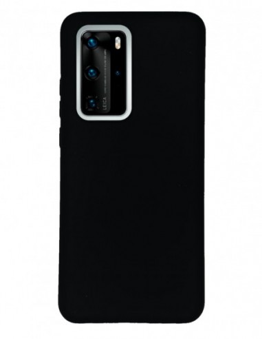 Funda Silicona Suave Negra tipo Apple para Huawei P40 Pro