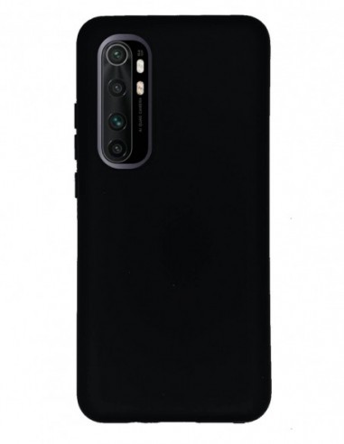 Funda Silicona Suave Negra tipo Apple para Xiaomi Mi Note 10 Lite