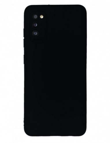 Funda Silicona Suave Negra tipo Apple para Samsung Galaxy A41