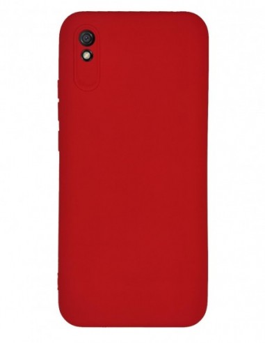 Funda Silicona Suave Roja tipo Apple para Xiaomi Redmi 9A