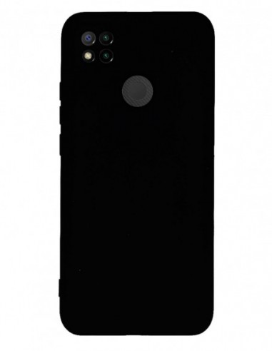 Funda Silicona Suave Negra tipo Apple para Xiaomi Redmi 9C