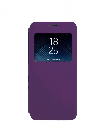 Funda tipo Libro Morada con Ventana para Sony Xperia XZ