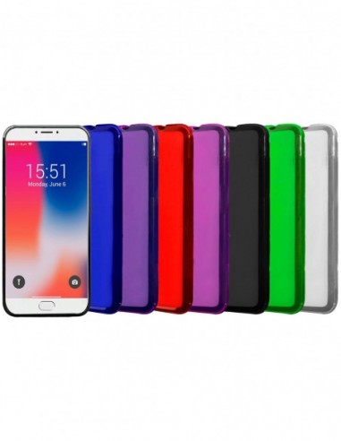 Funda Gel Silicona Liso Rojo para Huawei Enjoy 7 / Y6 Pro (2017) / P9 Lite Mini