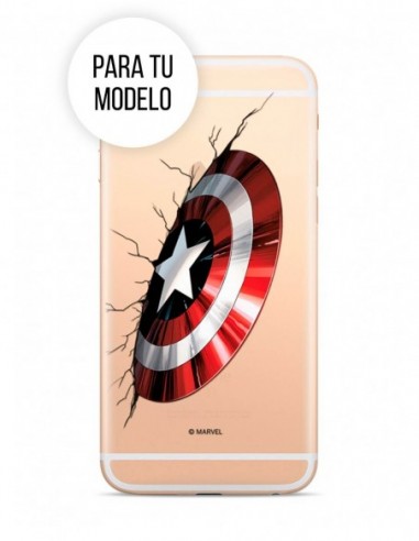 Funda Marvel Capitán América Silicona Escudo transparente para Apple iPhone 6S