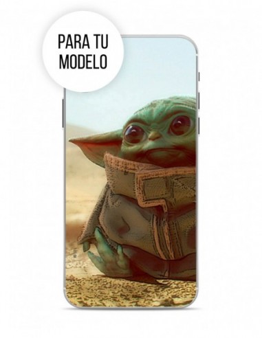 Funda Star Wars Baby Yoda Silicona fondo desierto para Apple iPhone SE