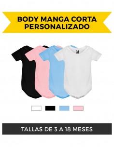 Body manga corta bebé Personalizado