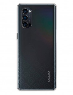 Funda Gel Silicona Liso Transparente para Oppo Reno 4 Pro