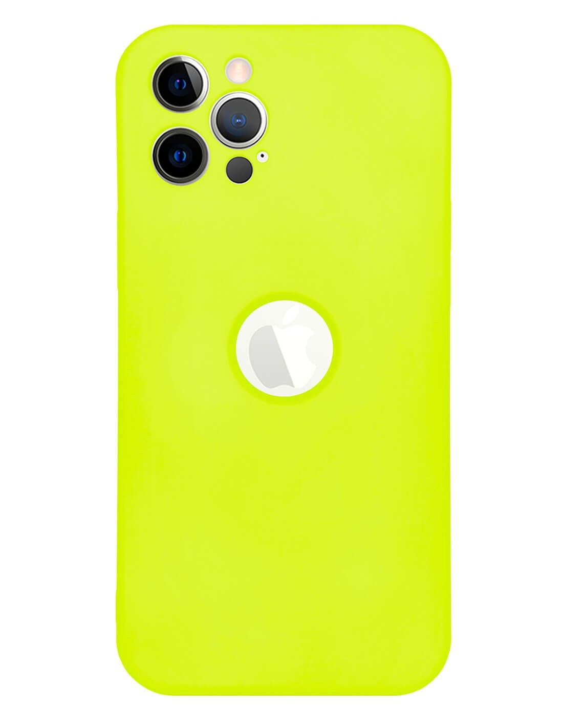 Funda Silicona Suave Generación 2 Amarillo Fluorescente para Apple iPhone 12  Pro Max