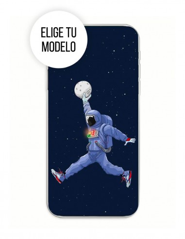 Funda Gel Silicona Varios - Astronauta y la Luna