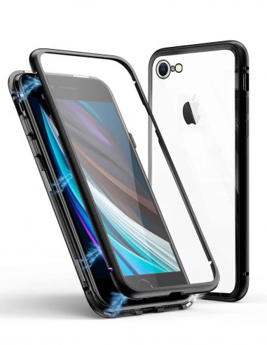 Funda Magnética con Templado Antiespia Negro para Apple iPhone 8