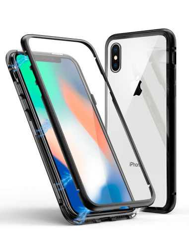 Funda Magnética con Templado Antiespia Negro para Apple iPhone XS