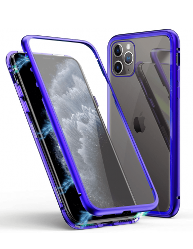 Funda Magnética con Templado Antiespia Azul para Apple iPhone 11 Pro Max