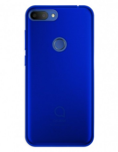 Funda Gel Silicona Liso Azul para Alcatel 1S (2019)