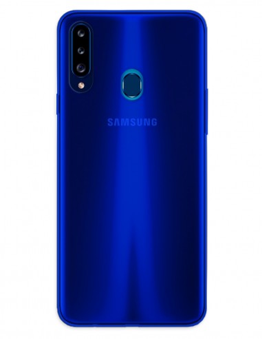 Funda Gel Silicona Liso Azul para Samsung Galaxy A20S