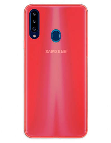 Funda Gel Silicona Liso Rojo para Samsung Galaxy A20S