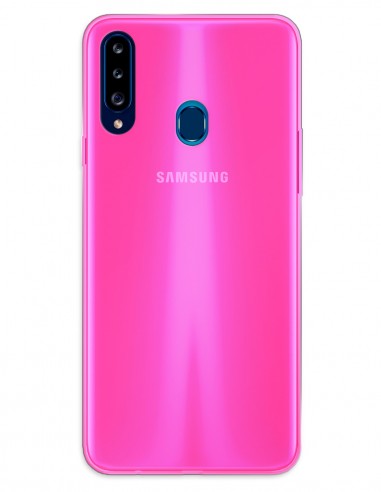 Funda Gel Silicona Liso Rosa para Samsung Galaxy A20S