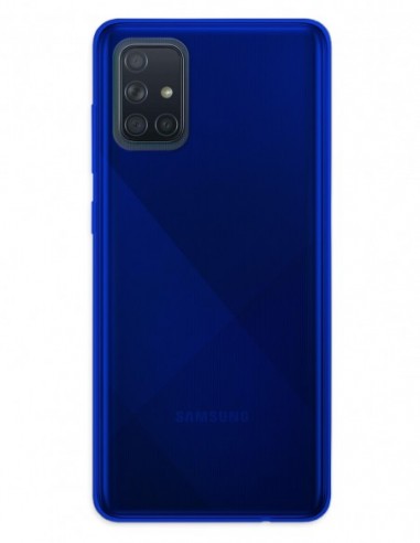 Funda Gel Silicona Liso Azul para Samsung Galaxy A71