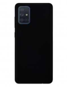 Funda Gel Silicona Liso Negro para Samsung Galaxy A71