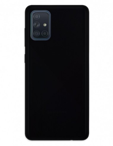 Funda Gel Silicona Liso Negro para Samsung Galaxy A71