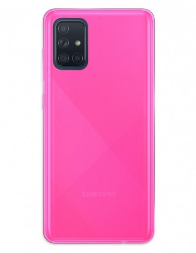 Funda Gel Silicona Liso Rosa para Samsung Galaxy A71
