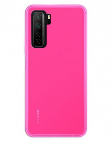 Funda Gel Silicona Liso Rosa para Huawei Nova 7 Se