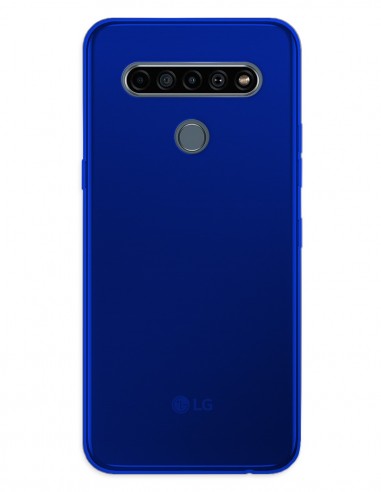 Funda Gel Silicona Liso Azul para Lg K61