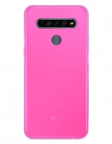 Funda Gel Silicona Liso Rosa para Lg K61