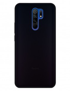 Funda Gel Silicona Liso Negro para Xiaomi Redmi 9