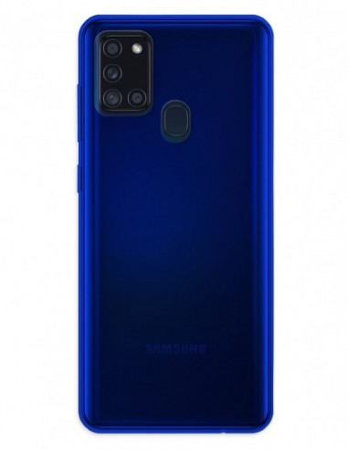 Funda Gel Silicona Liso Azul para Samsung Galaxy A21S
