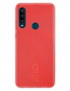 Funda Gel Silicona Liso Rojo para Alcatel 1Se (2020)