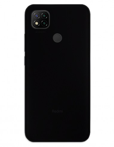 Funda Gel Silicona Liso Negro para Xiaomi Redmi 9C