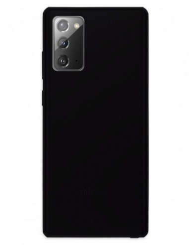 Funda Gel Silicona Liso Negro para Samsung Galaxy Note 20