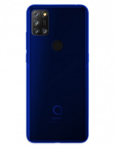 Funda Gel Silicona Liso Azul para Alcatel 3X 4 Cam