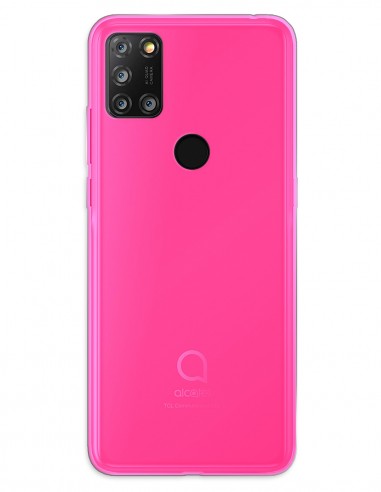 Funda Gel Silicona Liso Rosa para Alcatel 3X 4 Cam