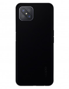 Funda Gel Silicona Liso Negro para Oppo Reno 4Z 5G