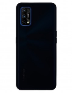 Funda Gel Silicona Liso Negro para Realme 7 Pro