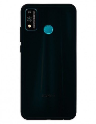 Funda Gel Silicona Liso Negro para Huawei Honor 9X Lite