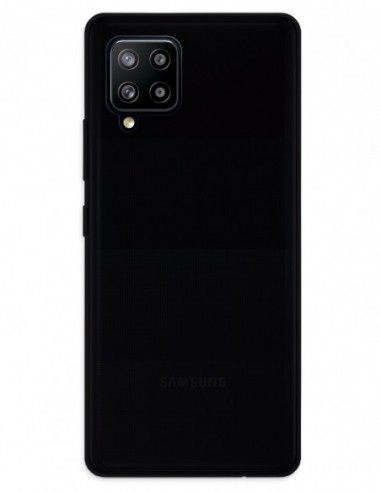 Funda Gel Silicona Liso Negro para Samsung Galaxy A42 5G