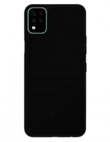 Funda Gel Silicona Liso Negro para Lg K42