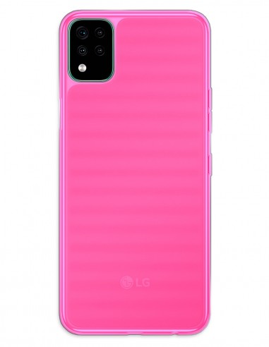 Funda Gel Silicona Liso Rosa para Lg K42