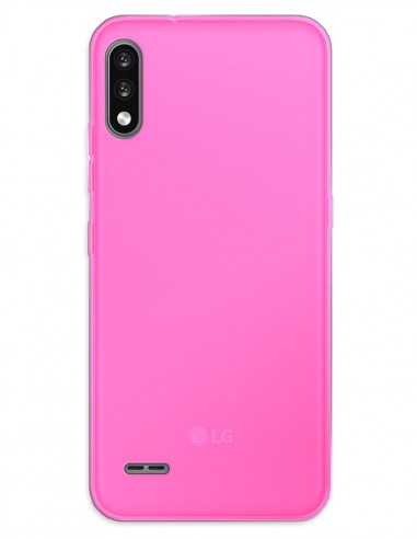 Funda Gel Silicona Liso Rosa para Lg K22