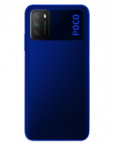 Funda Gel Silicona Liso Azul para Xiaomi Poco M3