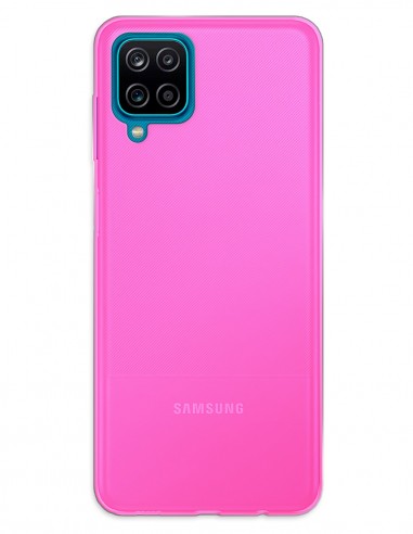 Funda Gel Silicona Liso Rosa para Samsung Galaxy A12