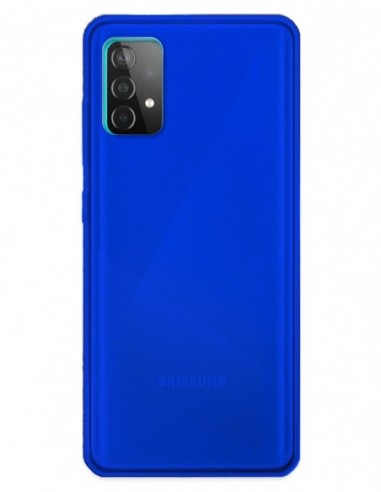 Funda Gel Silicona Liso Azul para Samsung Galaxy A72