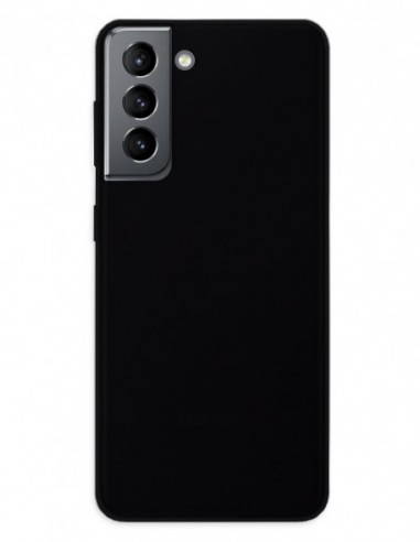Funda Gel Silicona Liso Negro para Samsung Galaxy S21