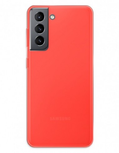 Funda Gel Silicona Liso Rojo para Samsung Galaxy S21