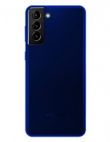 Funda Gel Silicona Liso Azul para Samsung Galaxy S21 Plus