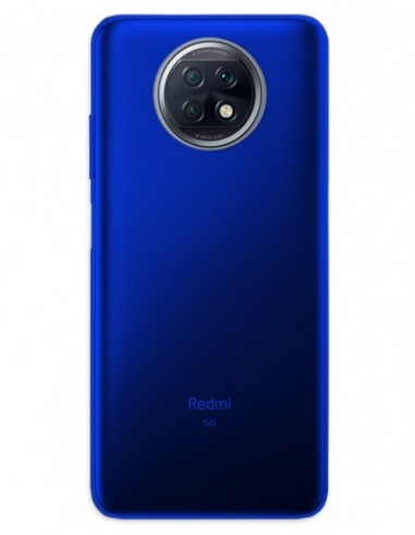 Funda Gel Silicona Liso Azul para Xiaomi Redmi Note 9 5G